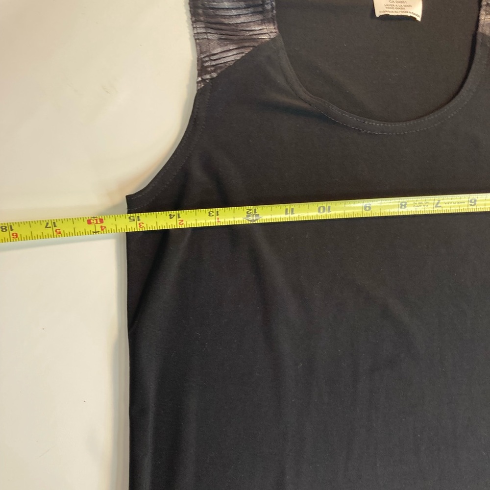 Lasania black sleeveless belt blouse 4 - Picture 4 of 5